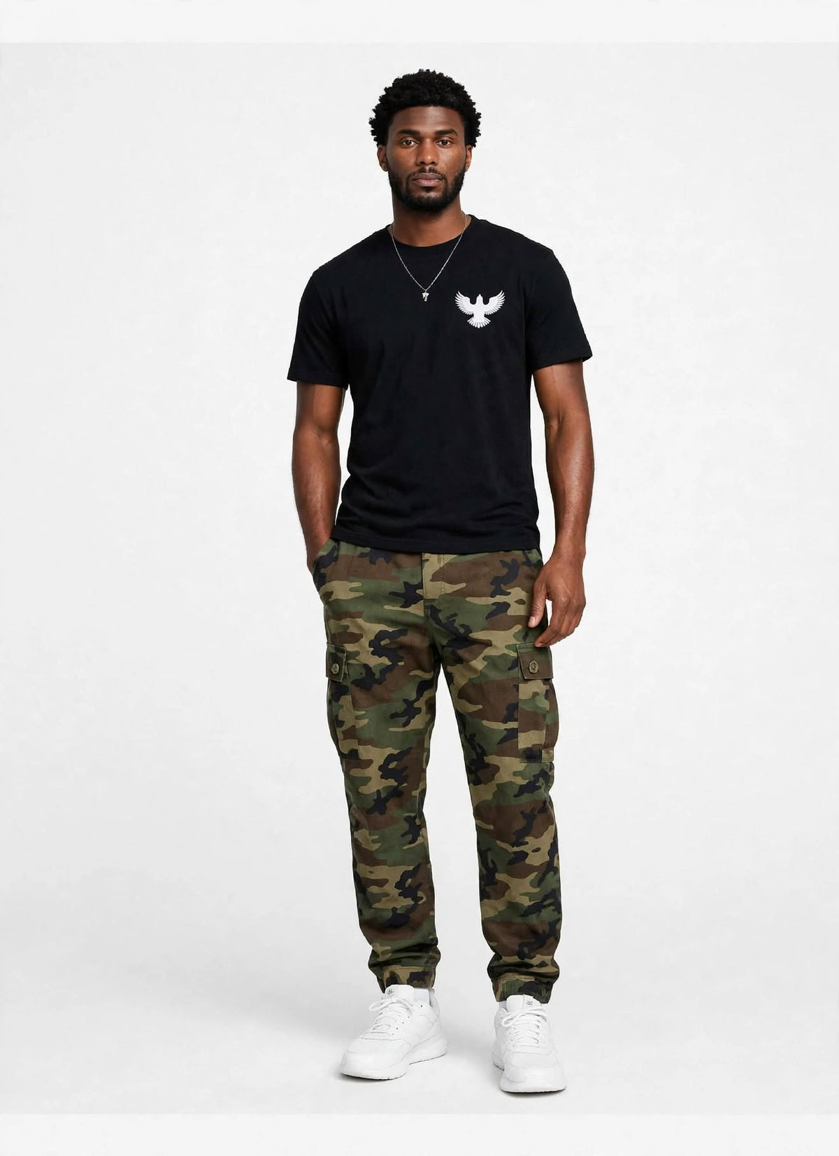 Men's camo cargo pants. (30% OFF)   Now $6500