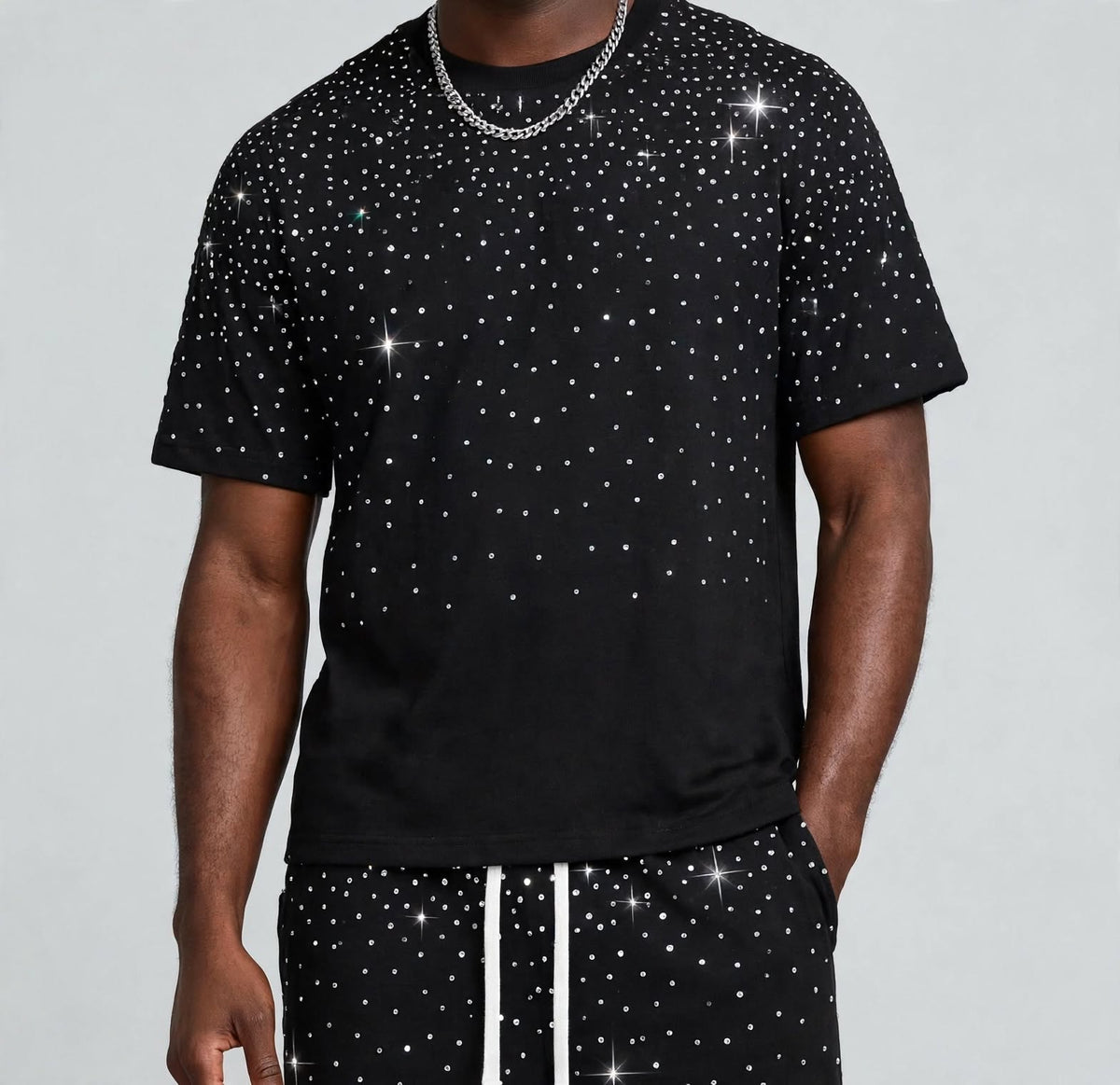Mens matching starry printed outfit set. (30% OFF)  Now $13000