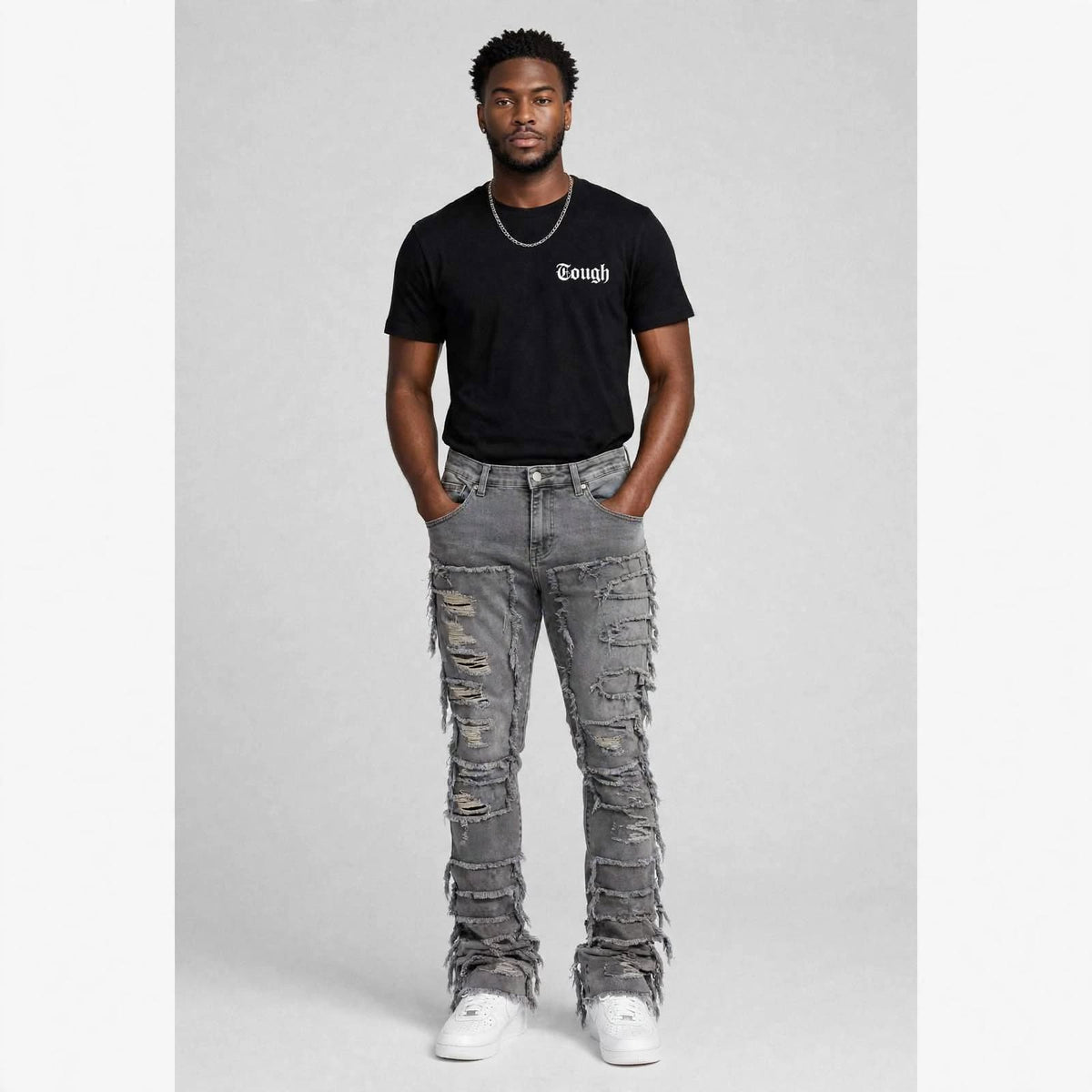 Mens bohemian distress jean  (30% OFF)  Now $7000