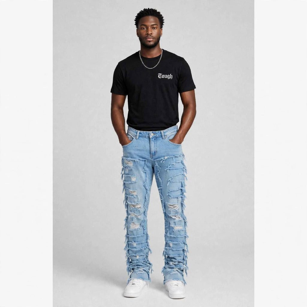 Mens bohemian distress jean  (30% OFF)  Now $7000