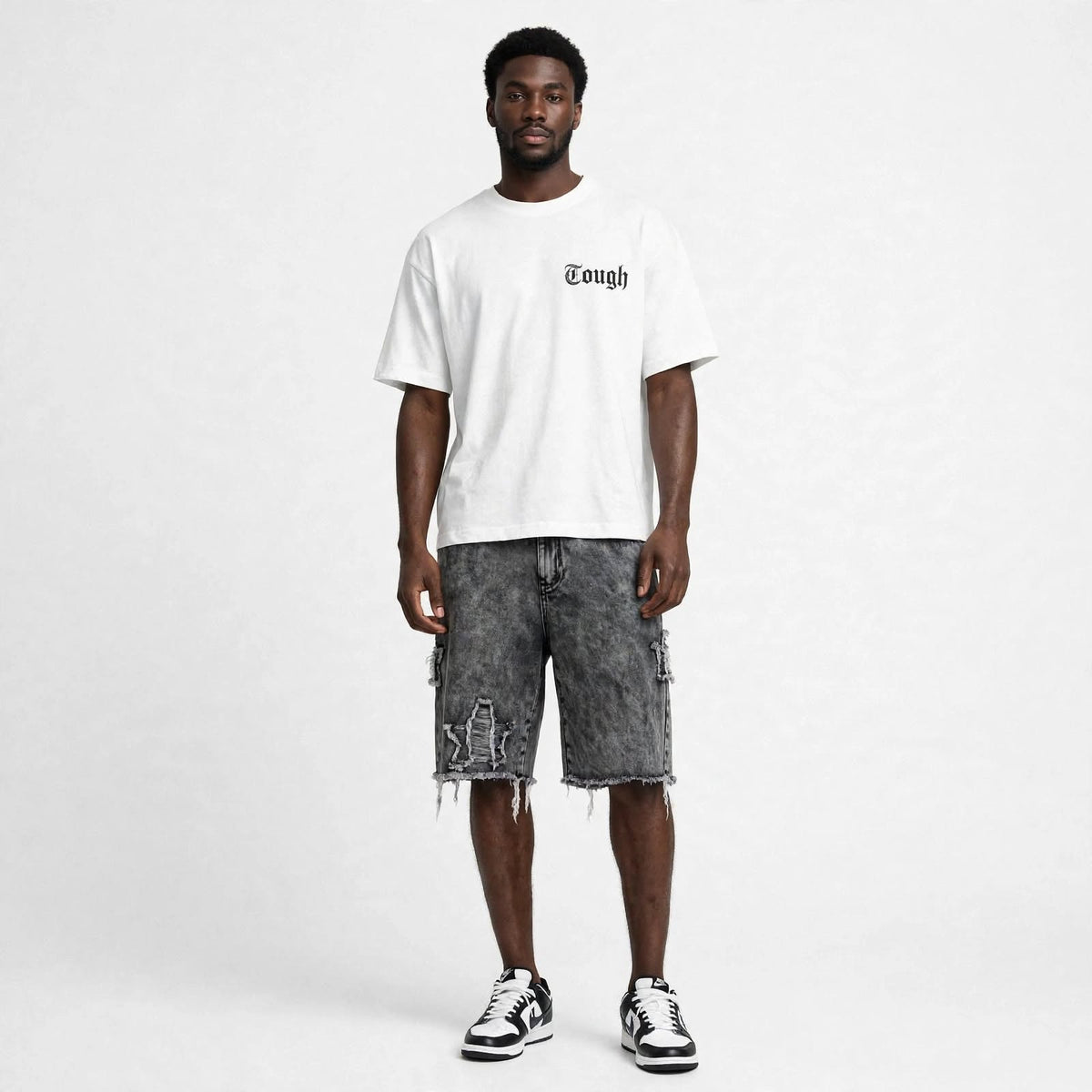 Mens american high street star ripped frayed denim shorts  (30% OFF)  Now $7000